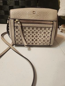 Bolso Bandolera de Cuero KATE SPADE Perri Lane Looloo Burbujas Beige - Imagen 1 de 17