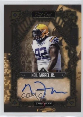 2022 Wild 5 Card Draw Vintage Gold Foil - 1/1 Neil Farrell Jr #5CDV-91 Auto 11ur - Image 1 of 3