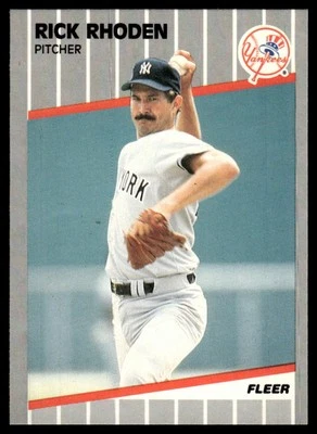 1989 Fleer Rick Rhoden New York Yankees #266 Pack Fresh - Image 1 of 2