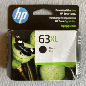 HP Oryginalny 63XL Czarny wkład atramentowy Wibracyjny F6U64AN Officejet sierpień 2023 NOWY - Zdjęcie 1 z 6