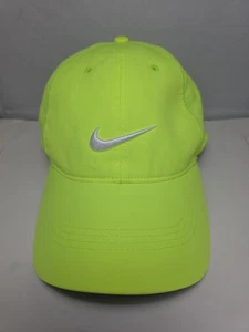 Gorra ajustable Nike Dri FIT Chartreuse talla única poliéster Swoosh logotipo alta visibilidad - Imagen 1 de 5