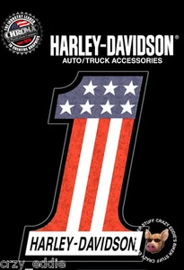 SHEET OF TWO (2) HARLEY DAVIDSON USA-1 HOLOGRAPHIX DECALS USA NUMBER ONE DECAL - Picture 1 of 4