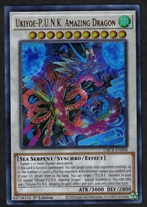 Yugioh Ukiyoe-P.U.N.K. Amazing Dragon GRCR-EN008 Ultra Rare 1st Ed - NM - Bild 1 von 2