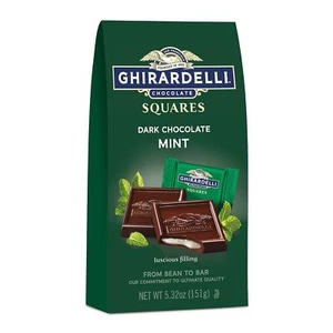 GHIRARDELLI Dark Chocolate Mint Squares, 5.32 oz Bag 6 bags - Picture 1 of 1