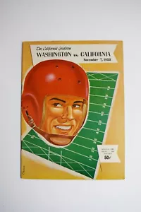 1953 Washington vs California 11/7/53 College Football Program - Picture 1 of 3