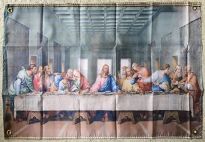 Flagge Fahne Wandbild Das letzte Abendmahl Jesus Kunst da Vinci 60x90cm 90x150cm - Bild 1 von 1