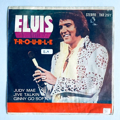 ELVIS PRESLEY - TROUBLE 7" 45 EP - RARE THAI PRESS - THAILAND BEE GEES 4 TRACKS - Image 1 of 4