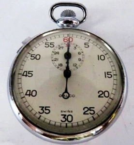 GALCO Swiss Mechanical Stopwatch - Works - NICE! - Picture 1 of 2