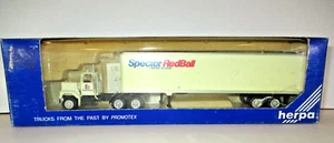 1:87 HO Scale Truck Herpa Spector Red Ball Tractor Trailer Semi Truck Promotex - Picture 1 of 11