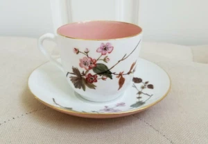 Antike 1876 Charles Field Havilland Teetasse & Untertasse handbemalt Floral Blumen - Bild 1 von 12
