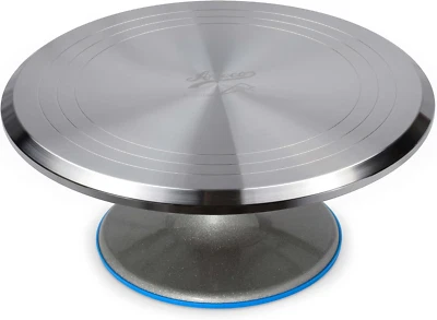 Soporte Giratorio para Decoración de Pasteles, 615 12" Redondo, Base de Aluminio, Blanco Foto 1 de 4
