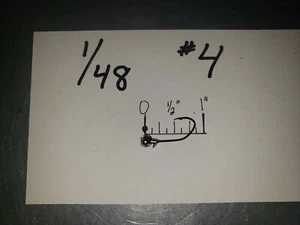 50 1/48 Unzen Rundkopf Vorrichtungen mit Bronze Sichelhaken #10 #8 #6 #4 Sie wählen - Bild 1 von 8