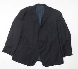 Marks and Spencer Mens Blue Striped Wool Jacket Suit Jacket Size 48
