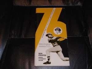 VINTAGE 1976 PITTSBURGH PIRATES BASEBALL GUIDA MEDIA EX - Foto 1 di 2