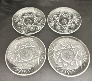 Vintage Anchor Hocking Early American Prescut Coasters Oatmeal Pattern- Set of 4 - Picture 1 of 2