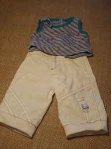 Conjunto de camiseta sin mangas y pantalones beige de lentejuelas para muñeca American Girl - Imagen 1 de 6