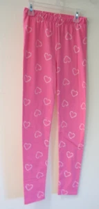 NWT Gap Kids Pink/White Hearts Leggings Girl's Size XL / 12 - Picture 1 of 1