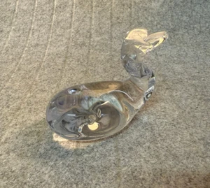 SIMON PEARCE Glass Paperweight Whale Tale Up Nantucket - Picture 1 of 8
