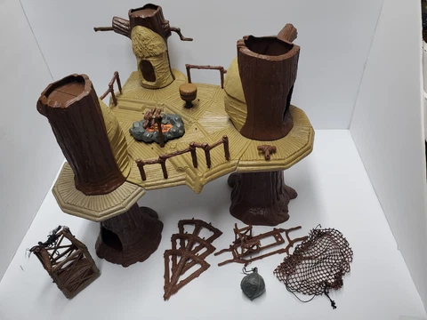 Vintage Star Wars EWOK VILLAGE Playset 1983 99% Complete Kenner ROTJ *read Desc* Cover