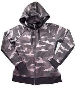 Sudadera con Capucha Athleta Camuflada Para Mujer Mediana Estampada Triunfo Gris Atletismo Cuello Simulado Gimnasio - Imagen 1 de 12