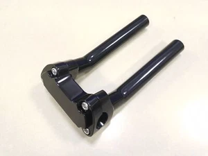 Black 8.5" Handlebar Risers Top Clamp For Harley Fat Boy Dyna Low Rider Softail - Picture 1 of 10