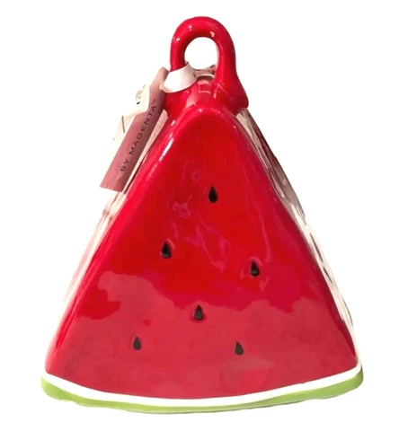 RAE DUNN "SWEET WATERMELON 8" BIRD HOUSE" CERAMIC * NEW * FREE SHIPPING Cover