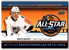 2018-19 Upper Deck Tim Hortons NHL All-Star Standouts Brock Boeser #AS-3