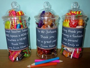 Teacher Sweet Jars Gifts / Teaching assistant Thank you Present - Personalised - Picture 1 of 2