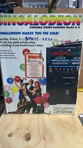 Vintage Singalodeon Portable Stereo Karaoke Model K-5 Double Cassette Player Rec - Picture 1 of 15