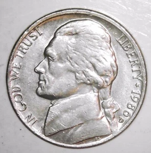 1986 D JEFFERSON NICKEL - D over D error ? - Circulated-FREE SHIPPING - ( GN20) - Picture 1 of 3