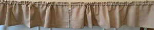 Rod Pocket Valances, Window Treatment, Curtains, Beige~Set of 2 - Picture 1 of 7