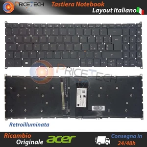 Tastiera Italiana Notebook ACER Aspire 7 A715-74 EX215-51 N19C5 N19C1 N19H Retro - Foto 1 di 4