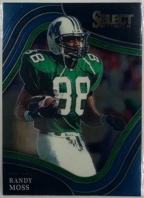 2022 Panini Select Draft Picks Field Level Randy Moss #162 Blue - Image 1 of 3