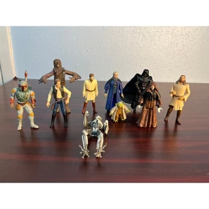 Hasbro Star Wars Action Figures Lot of 10 Chewbacca Yoda Darth Vader - Picture 1 of 5