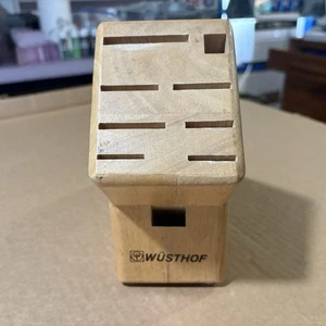 Bloque de cuchillos Wusthof 9 ranuras color roble claro bloque de madera solamente - Imagen 1 de 14