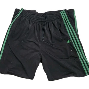 Pantalones deportivos vintage Y2K ADIDAS talla XL negros y verdes originales pierna ancha - Imagen 1 de 9