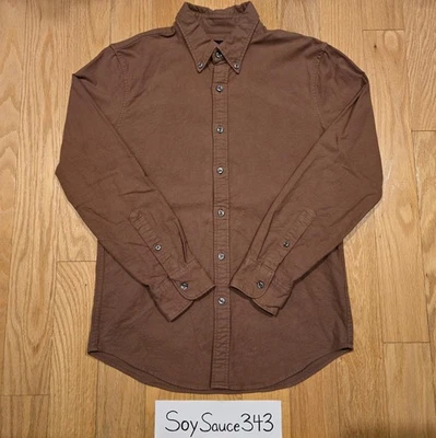 MEN'S ABERCROMBIE & FITCH A&F BUTTON DOWN OXFORD SHIRT PAPRIKA RED SIZE XS - Image 1 of 2