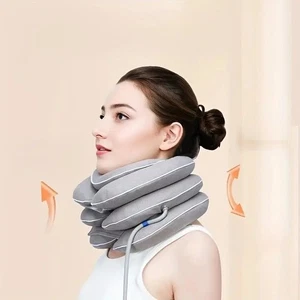 Cervical Neck Traction Device Collar Brace Support Pain Relife Stretcher Therapy - Bild 1 von 12