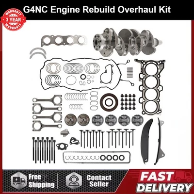 G4NC Engine Rebuild Overhaul Kit For Hyundai Tucson Kia Soul 2012-19 Forte 2.0 - Image 1 of 4