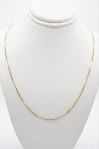 14K Yellow Gold Chain. 17 Inches… 2.7 Grams. 1.0mm - Bild 1 von 11