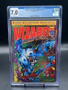 Wizard Magazine #18 Bart sears Venom Cover CGC Graded 7.0 White Pages - Picture 1 of 2