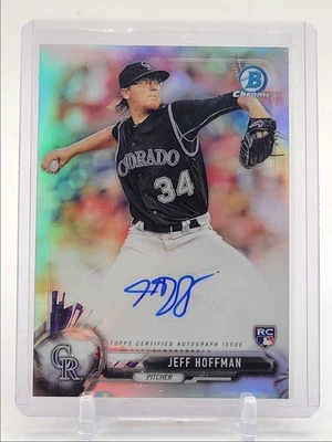 Jeff Hoffman 2017 Bowman cromo novato refractor RC automático/499 Q0333 Foto 1 de 2