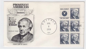TurtlesTradingPost- Frank Lloyd Wright Booklet 1968 #1280a FDC Fleetwood Cachet - Picture 1 of 1