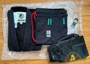 NEW 2025 SHOYOROLL AK15929 Rasta Competitor Kimono BLACK GI JIU JITSU BJJ SZ 2W - Picture 1 of 7