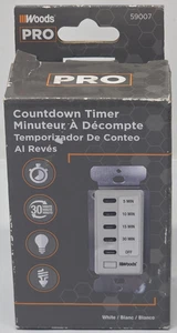 Woods Pro 59007 White Countdown Timer 30-Minute Fans Lights & More Automatically - Picture 1 of 4