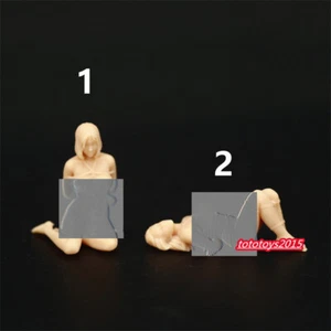 2pc 1/87 Bondage Girl Scene Prop Miniatures Figures Doll For Cars Vehicles Model - Picture 1 of 5