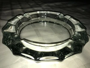 RARE Vintage 7¾" FOSTORIA Crystal Clear COIN Style GLASS ASHTRAY No Design BLANK - Picture 1 of 10