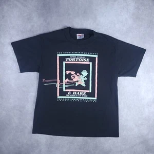 Vtg Hef T Mens M T Shirt Tortoise Hare Race BMW USA Made Single Stitch 90s - Picture 1 of 6