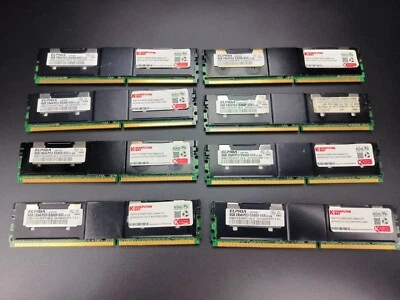 Lot Of 8 PC RAM Memory Bars 4GB (X8) DDR2 PC2-5300F EEC CL5 667 - Image 1 of 2