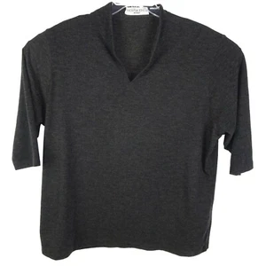 Victoria Jones Women Top Gray Size XL Knit 3/4-Sleeve Knit Blouse - Picture 1 of 5
